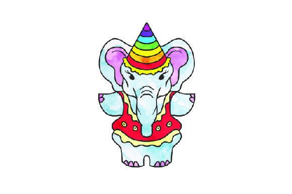A Dancing Elephant for Crafts and Fairy Tale Marketing
