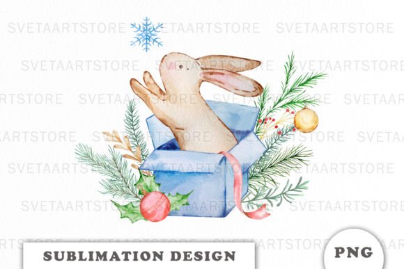 A Designer's Review of Christmas Bunny in Gift Box Clipart
