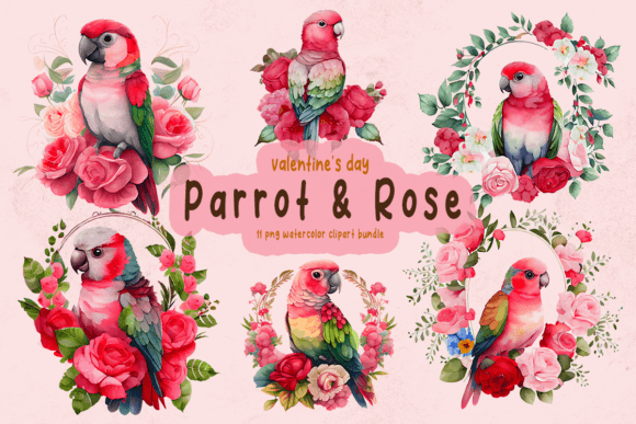 A Designer's Review of Parrot Rose Clipart for Graphics & Crafts