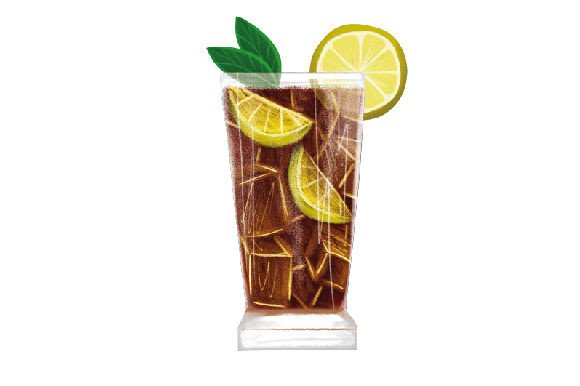 A Designer's Review of the Long Island Iced Tea Cocktail Watercolor