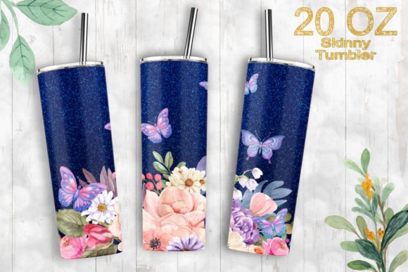 A Designer's Review: Using the Flower Glitter Tumbler Graphics