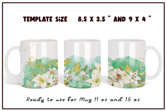 A Graphic Designer's Review: The Watercolor Lily Mug Wrap for Crafts & Branding