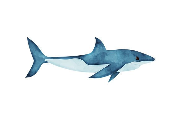 A Powerful Watercolor Shark Design for Crafters & Animal-themed Collections
