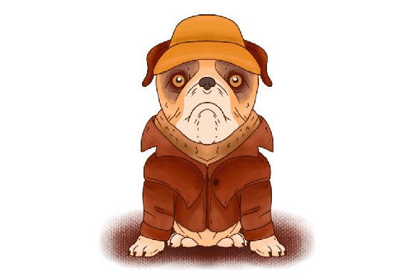 A Watercolor Detective Pug: A Designer’s Take on a Charming File