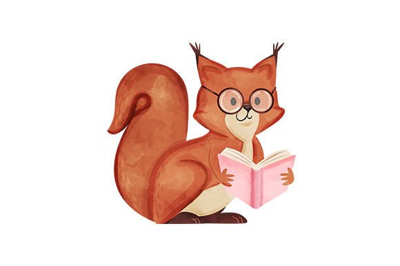 A Watercolor Squirrel Crafts a Story of Wisdom