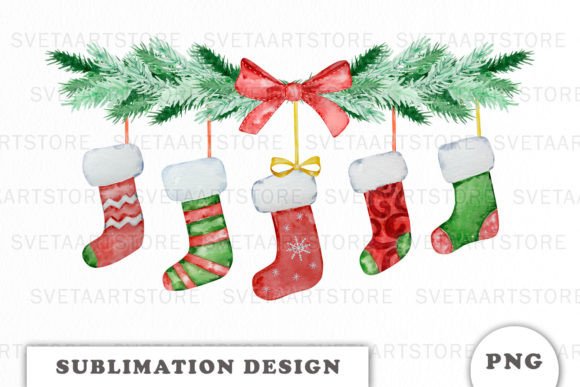 A Watercolor Stocking Clipart Review for Craft Graphics