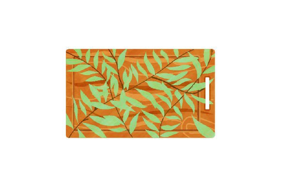 Shabby Chic Watercolor Leaves Cutting Board Design