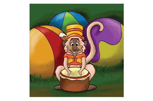 The Goofy Monkey: A Watercolor Crafts Fairy Tale Asset