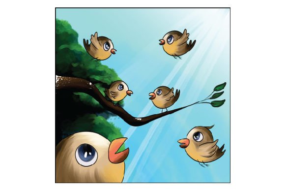 The Singing Birds Watercolor for Fairy Tales & Crafts