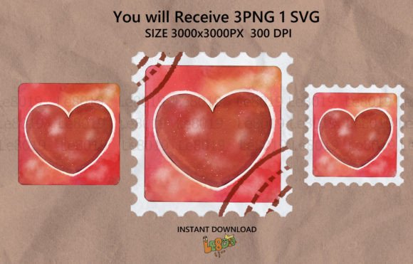 Using a Love Heart Watercolor Stamp for Your Local Business Brand