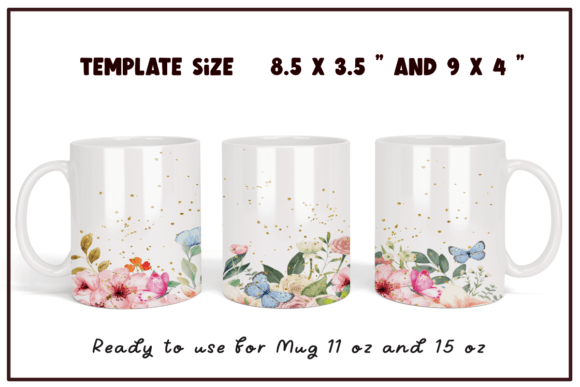 Watercolor Butterfly Mug Graphics for Craft & Brand Storytelling